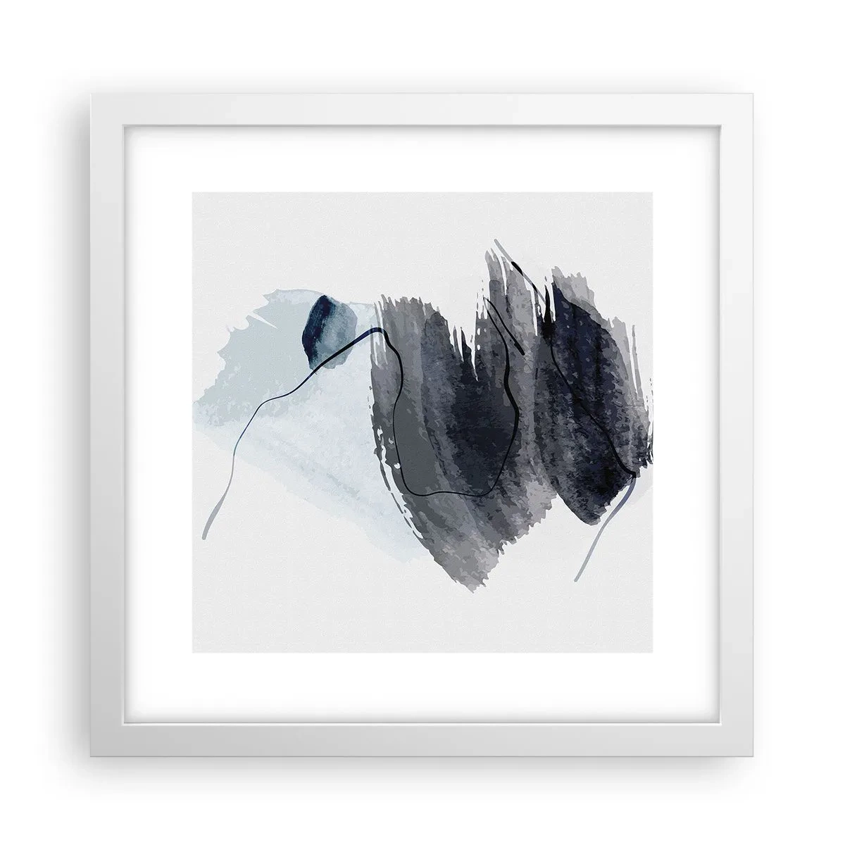 Pôster em moldura branca - Intensidade e movimento - 30x30 cm