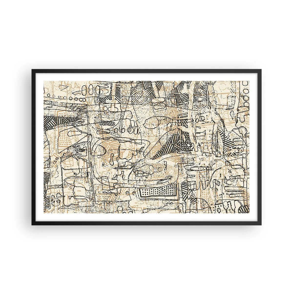 Pôster com moldura preta - À espera de ser decifrado - 91x61 cm