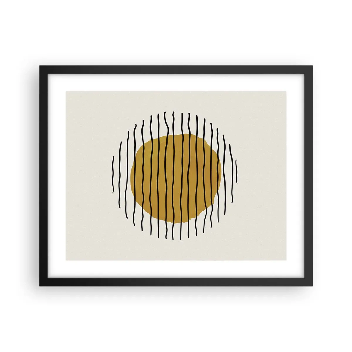 Pôster com moldura preta - Abstração a tremer com o calor - 50x40 cm