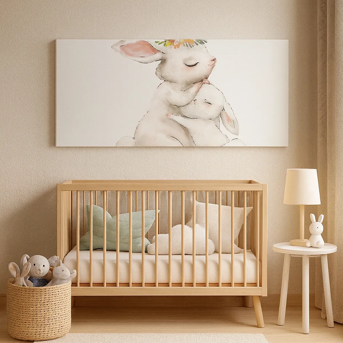 Quadro em tela - Nada melhor do que amor de mãe - 30x30 cm