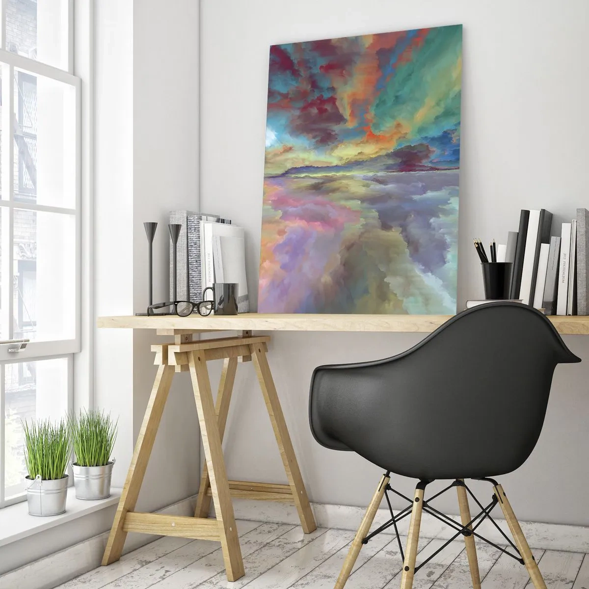 Quadro em vidro - Dois Céus - 50x70 cm