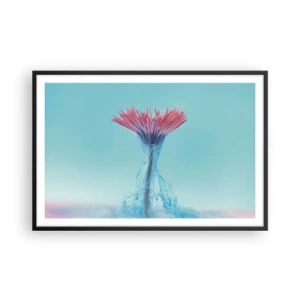 Pôster com moldura preta - Num abraço revigorante - 91x61 cm