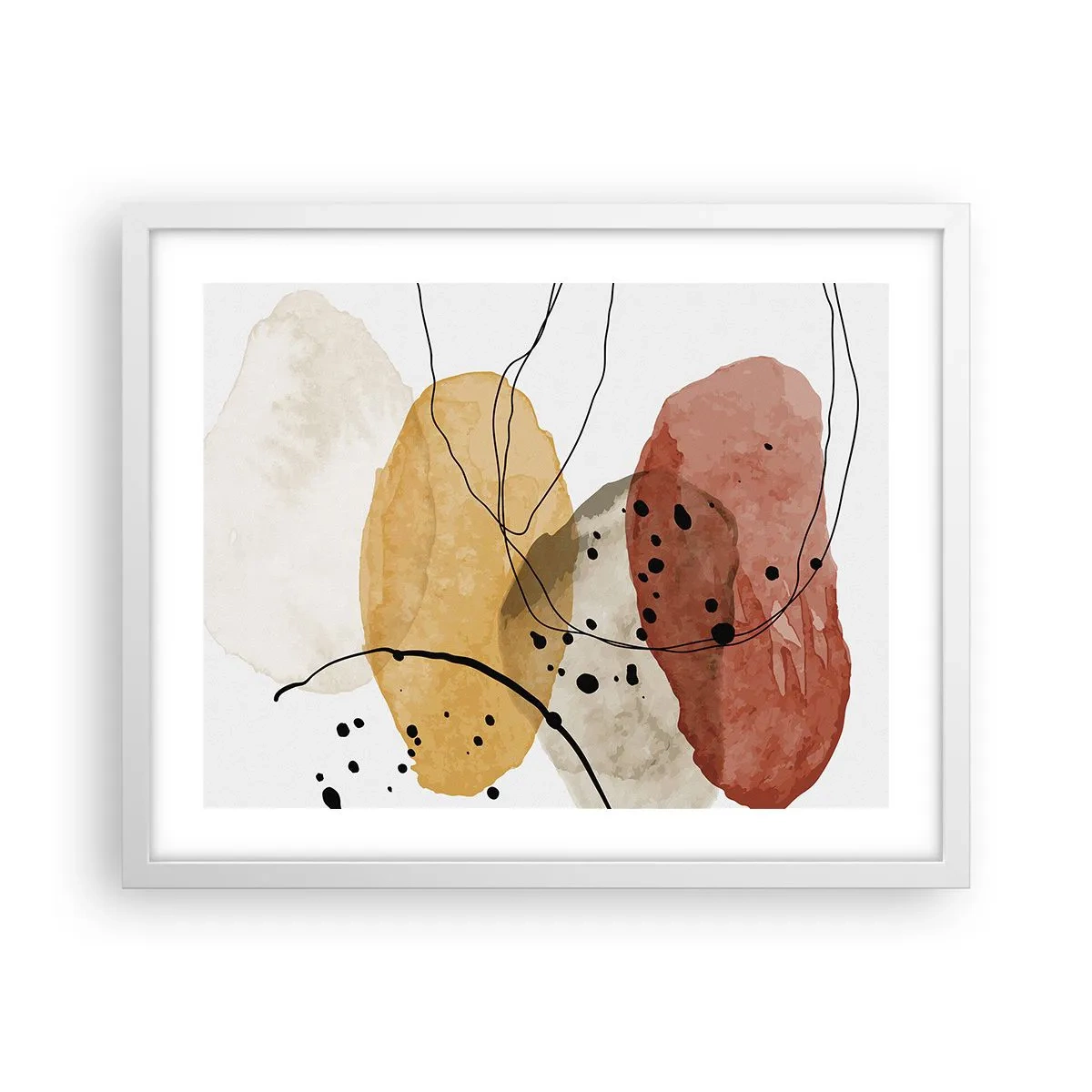 Pôster em moldura branca - Como o ar leve e transparente - 50x40 cm