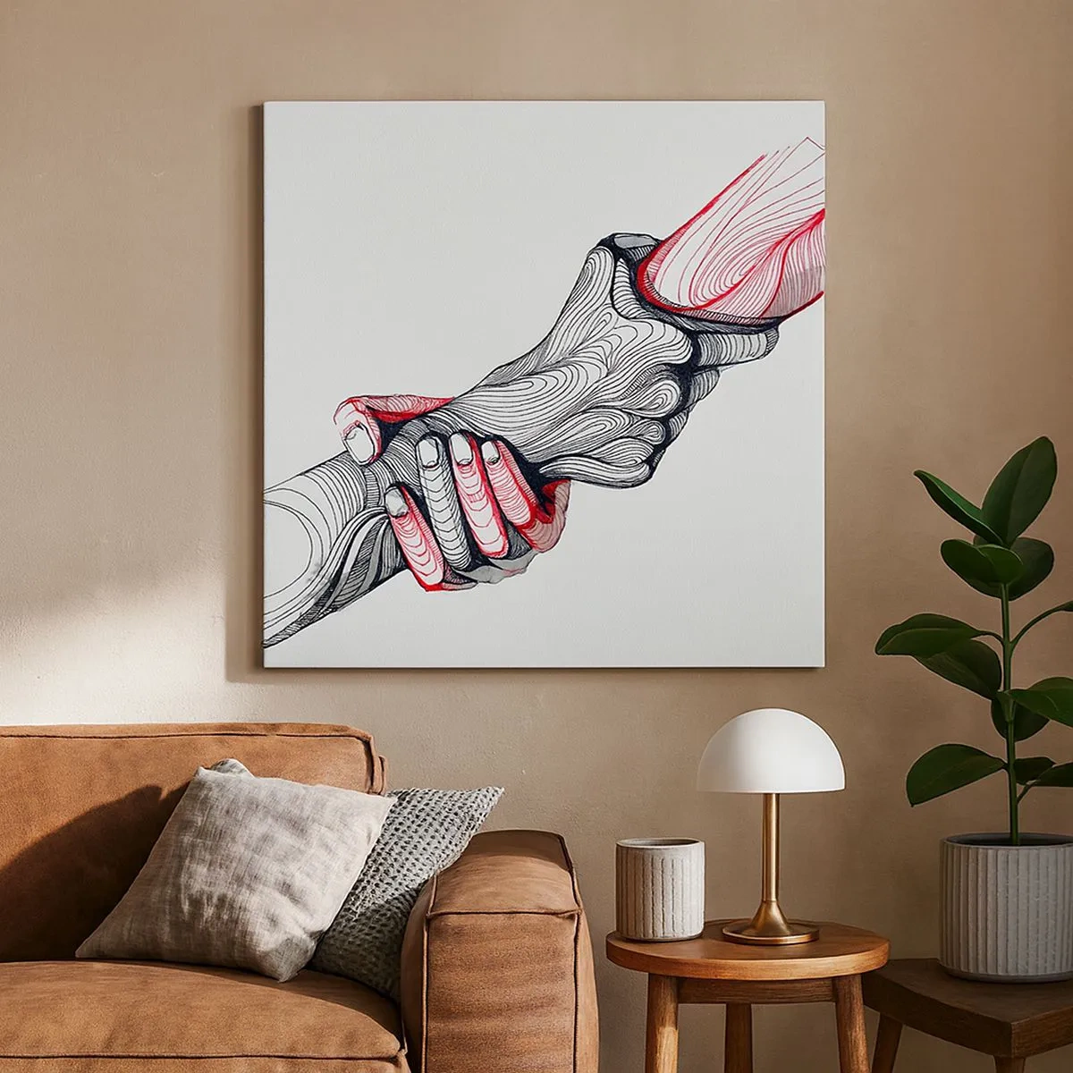 Quadro em tela - Está em boas mãos - 30x30 cm