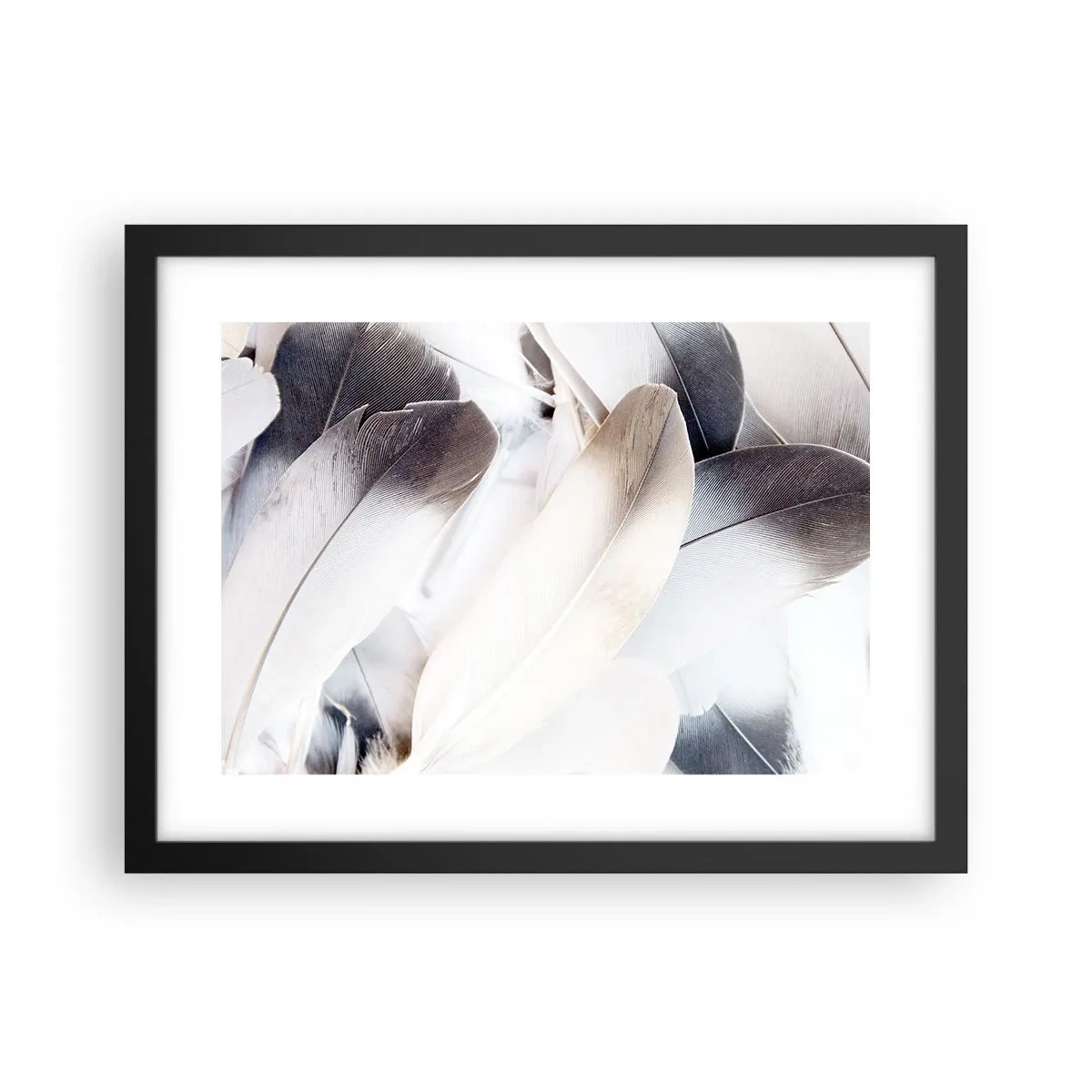 Pôster com moldura preta - Semi-angelical - 40x30 cm