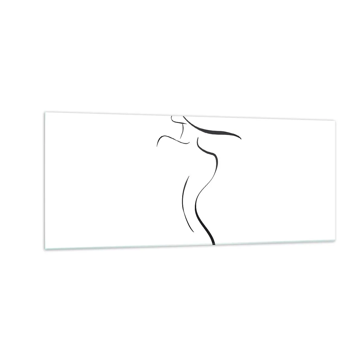 Quadro em vidro - Elusiva como uma onda - 100x40 cm