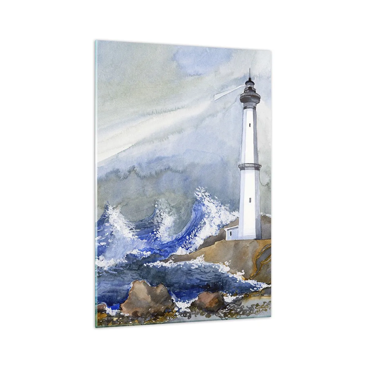 Quadro em vidro - Contra as trevas e a tempestade - 70x100 cm