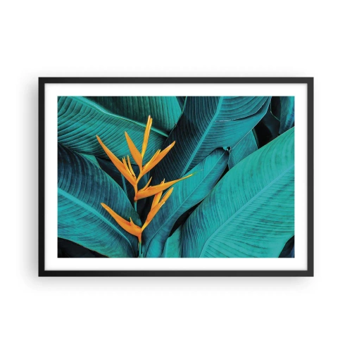 Pôster com moldura preta - Flor do Éden - 70x50 cm