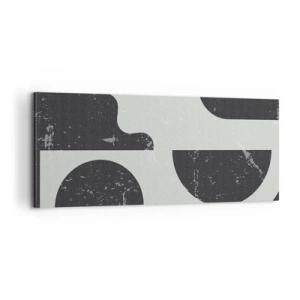 Quadro em tela - Composição acima e abaixo - 100x40 cm