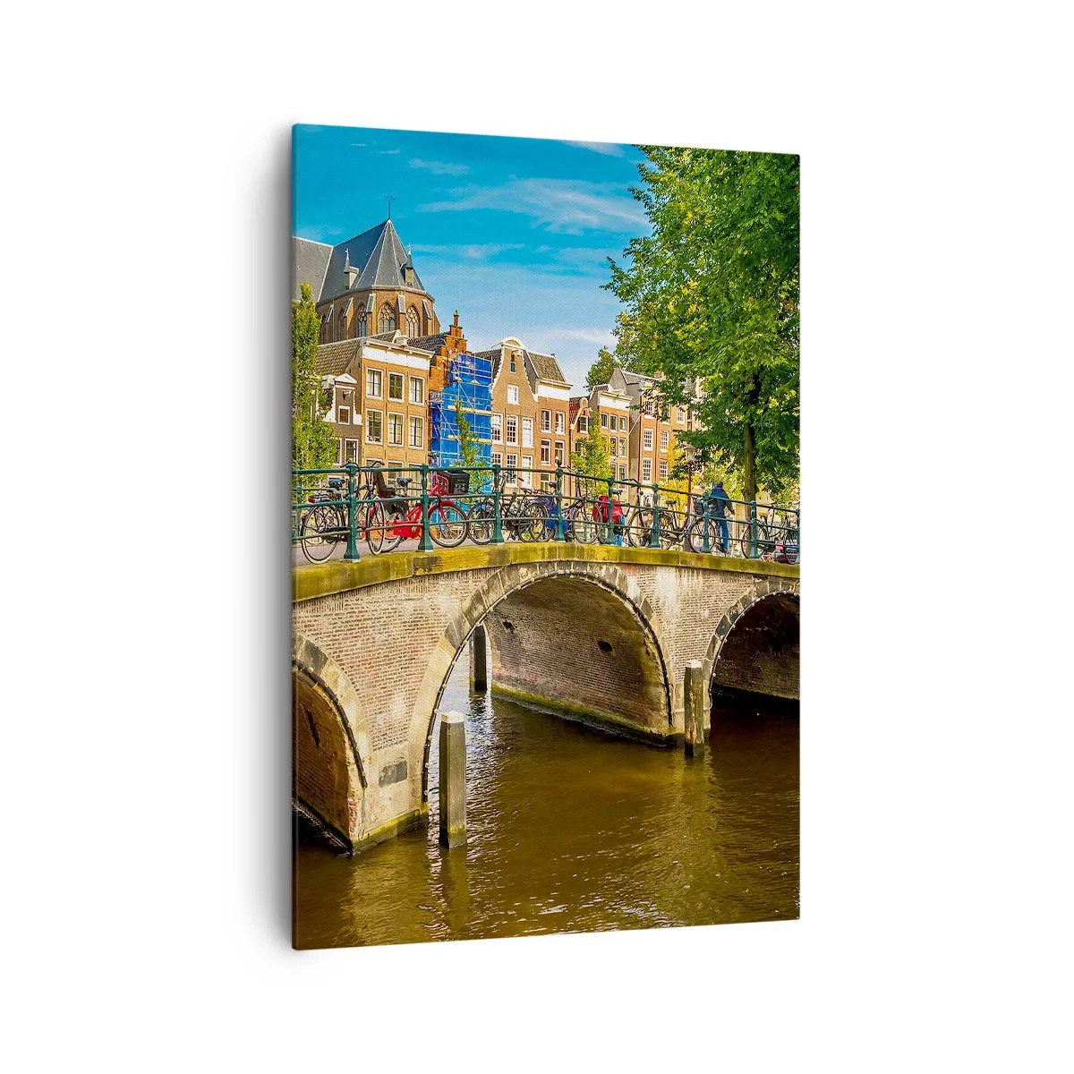 Quadro em tela - Primavera junto ao canal - 70x100 cm