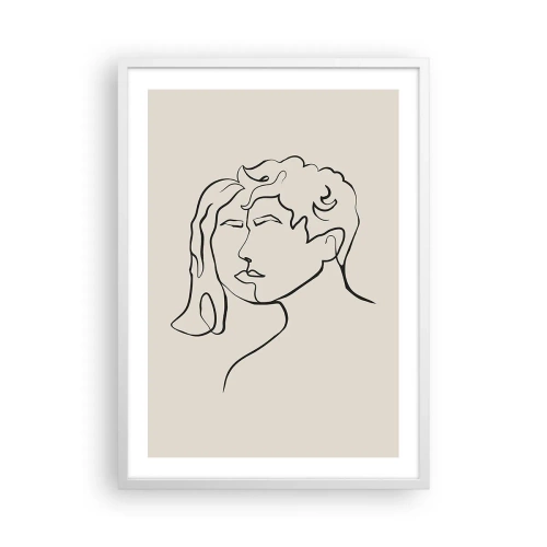 Pôster em moldura branca - E fornou-se a união - 50x70 cm