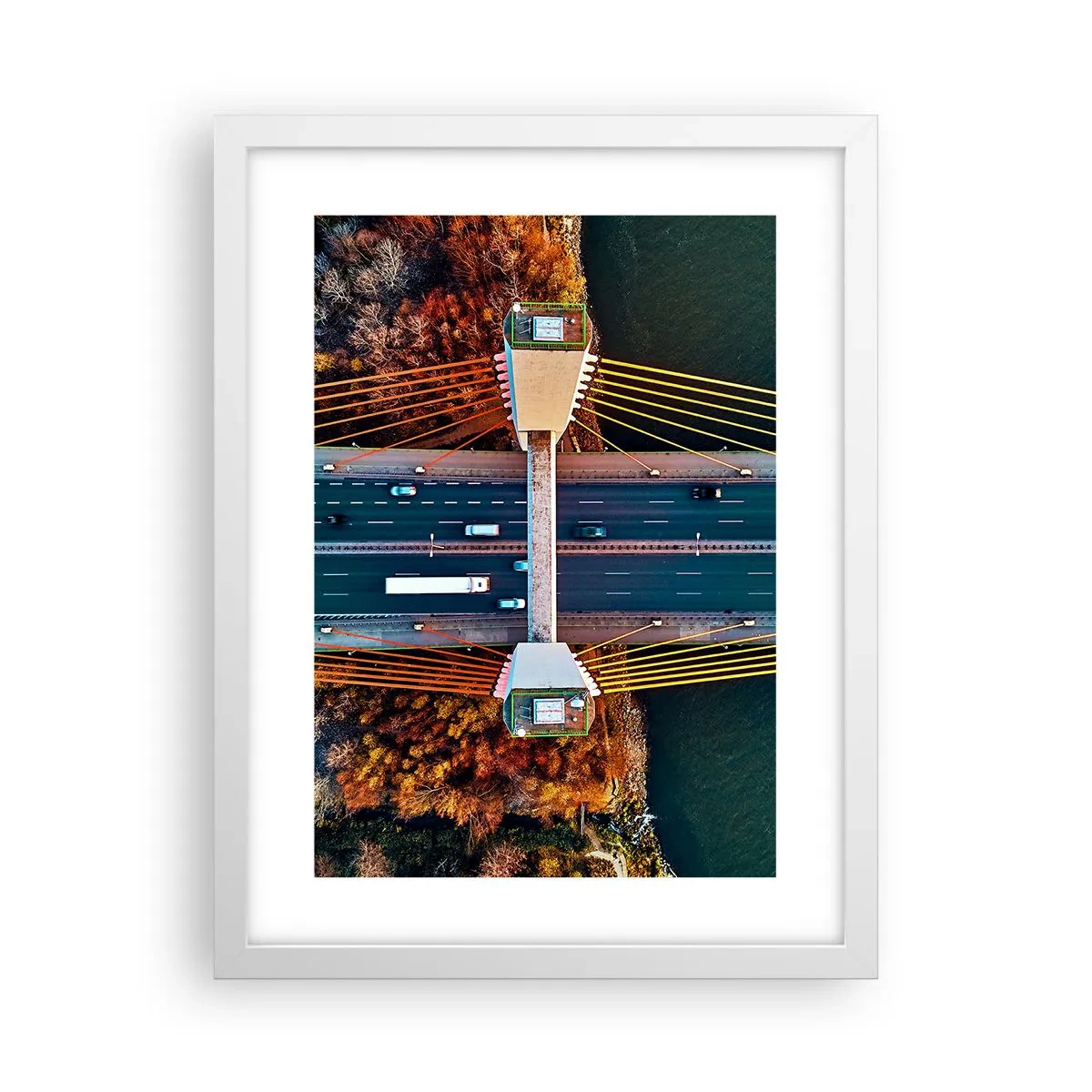 Pôster em moldura branca - Além das águas, além das florestas - 30x40 cm