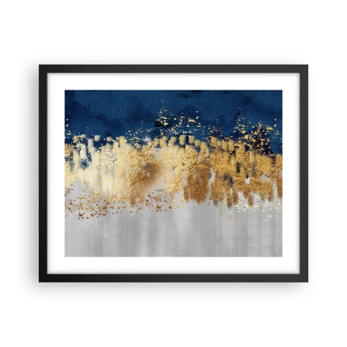 Pôster com moldura preta - Uma composição moderna com brilho - 50x40 cm