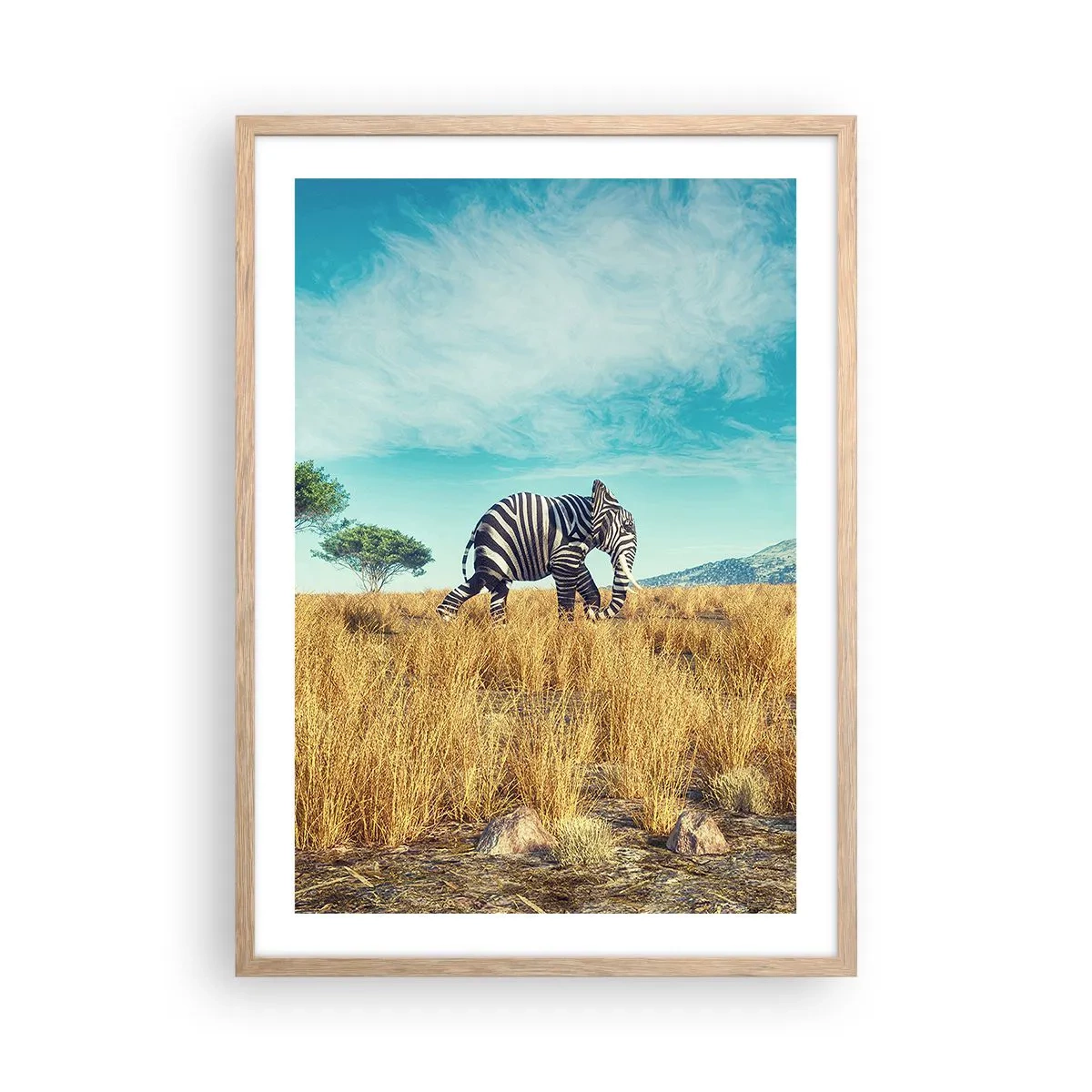 Pôster com moldura de carvalho claro - Cinza não está mais na moda - 50x70 cm