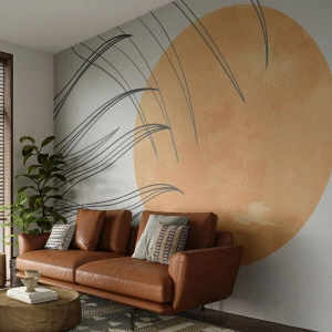 Papel de Parede Premium Canvas - Sempre em direção ao sol - Sol, Minimalismo, Pedaço - 250x175 cm
