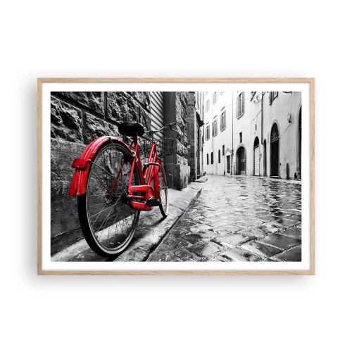 Pôster com moldura de carvalho claro - A verdadeira beleza não envelhece - 100x70 cm