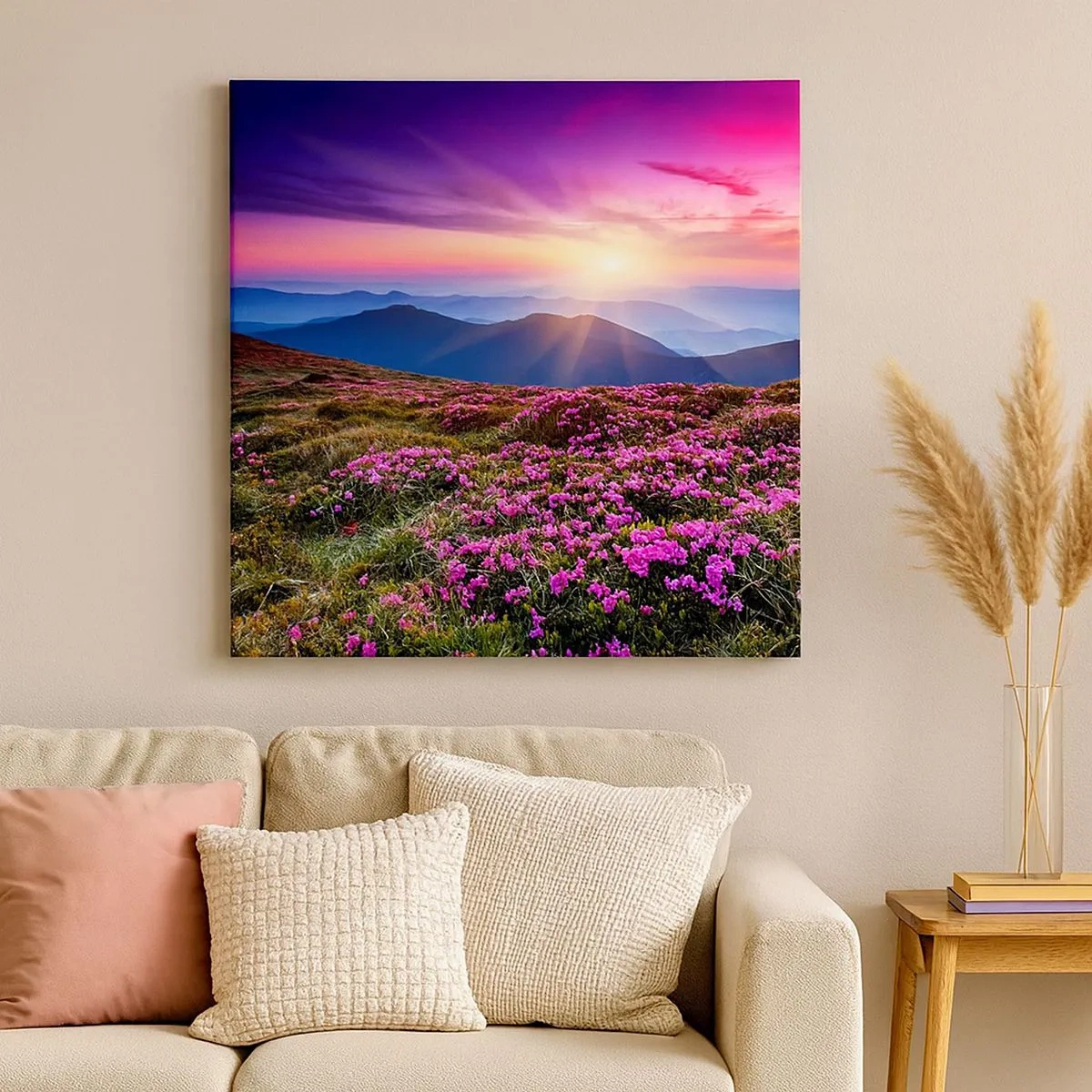 Quadro em tela - Campo cheiroso - 30x30 cm