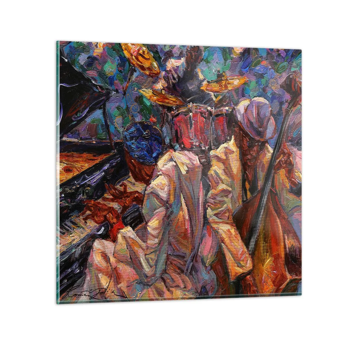 Quadro em vidro - Num só ritmo - 60x60 cm