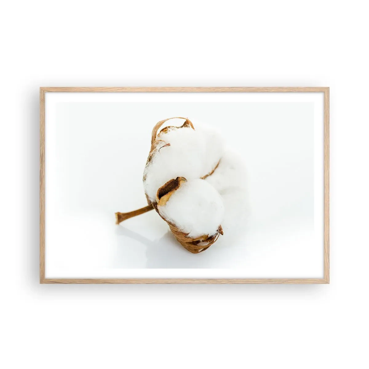 Pôster com moldura de carvalho claro - Suave por natureza - 91x61 cm