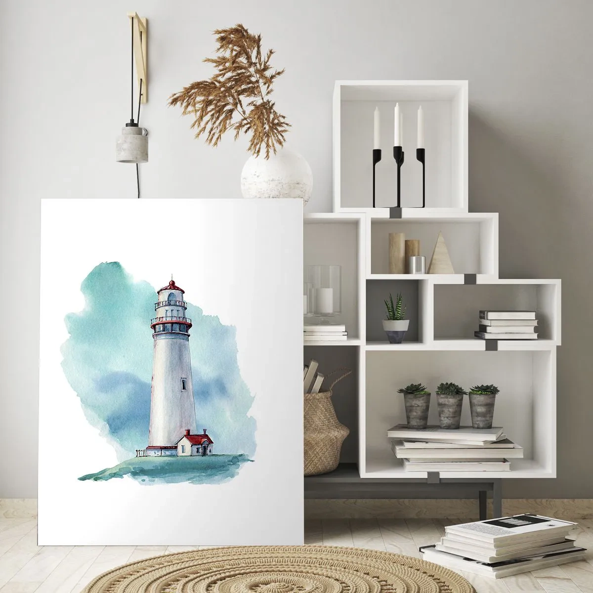 Quadro em vidro - A gentil irmã do azul - 50x70 cm