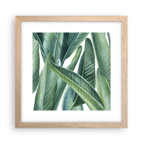 Pôster com moldura de carvalho claro - O próprio verde - 30x30 cm