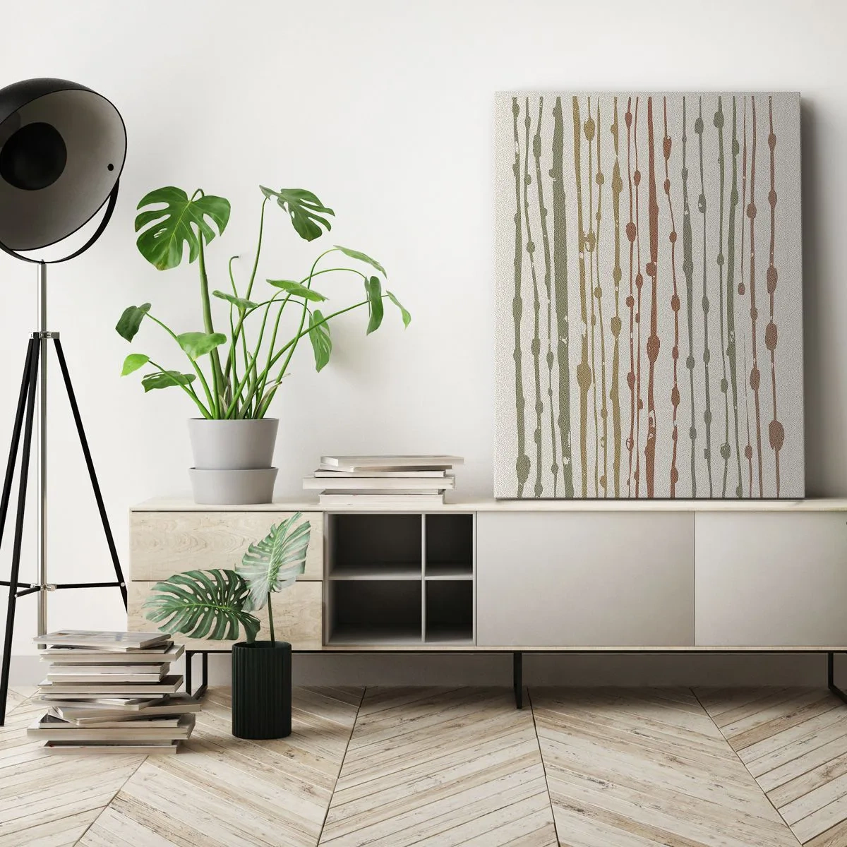 Quadro em tela - Notação musical de cores - 70x100 cm