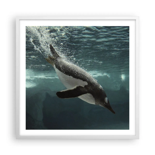 Pôster em moldura branca - Bem-vindo ao meu mundo - 60x60 cm