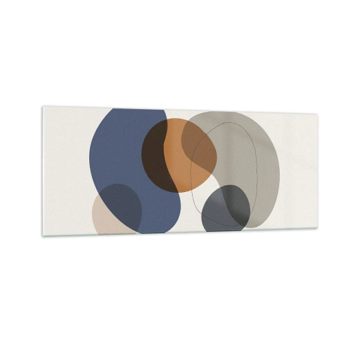 Quadro em vidro - Gotas de cor - 100x40 cm