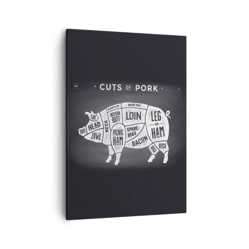 Quadro em tela - Cartilha do talhante - 50x70 cm