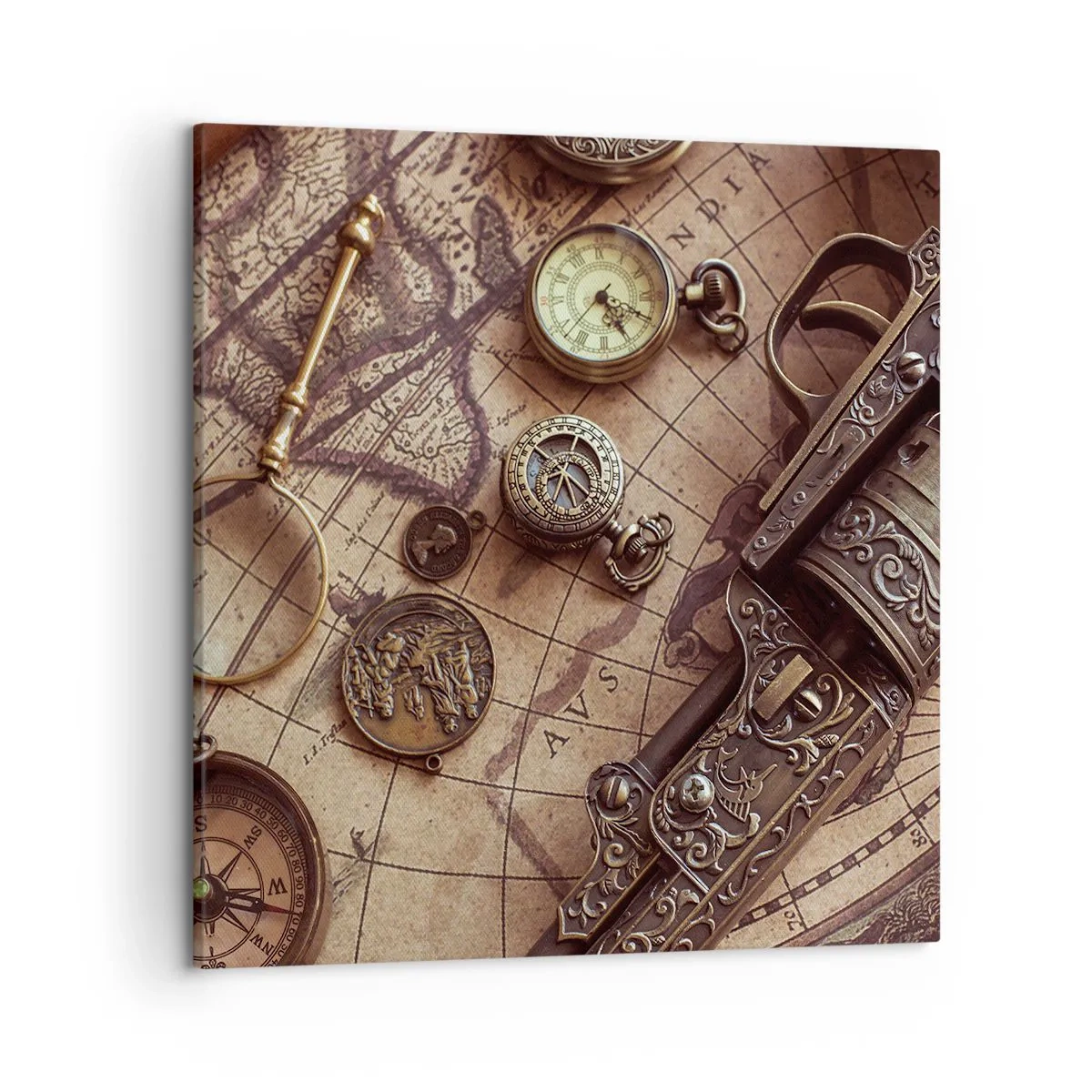 Quadro em tela - A aventura nos chama - 50x50 cm