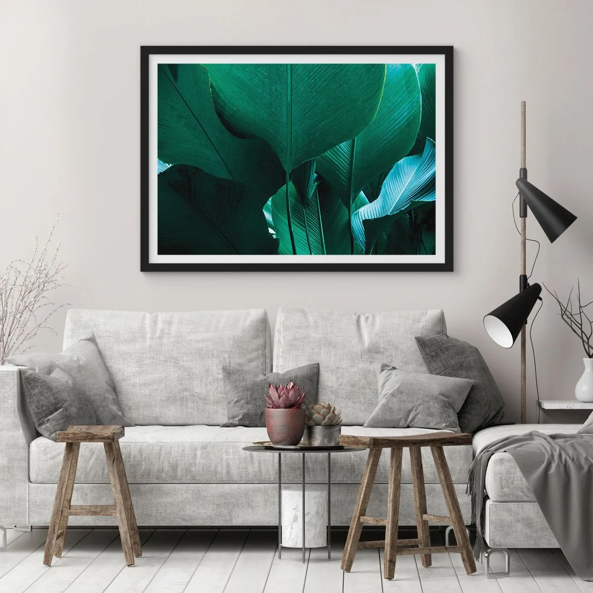 Pôster com moldura preta - De frente para a luz - 50x40 cm