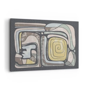 Quadro em tela - Abstração no espírito pré-colombiano - 100x70 cm