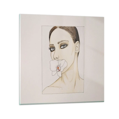 Quadro em vidro - Símbolo de elegância e beleza - 30x30 cm