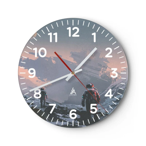 Relógio de parede - Relógio em vidro - Sob uma estrela desconhecida - 30x30 cm