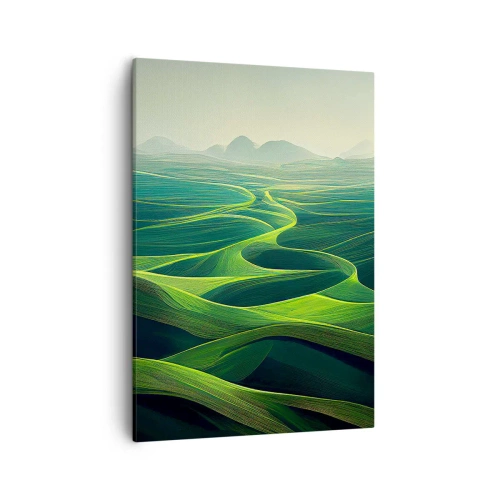 Quadro em tela - Nos vales verdes - 50x70 cm