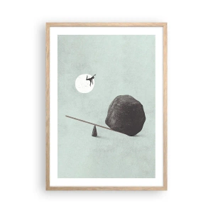 Pôster com moldura de carvalho claro - Um sonho tornado realidade - 50x70 cm