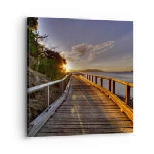Quadro em tela - Caminhada constante em direção ao sol - 30x30 cm