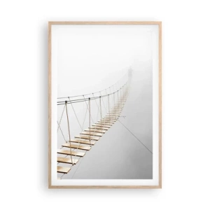 Pôster com moldura de carvalho claro - Para onde levará? - 61x91 cm