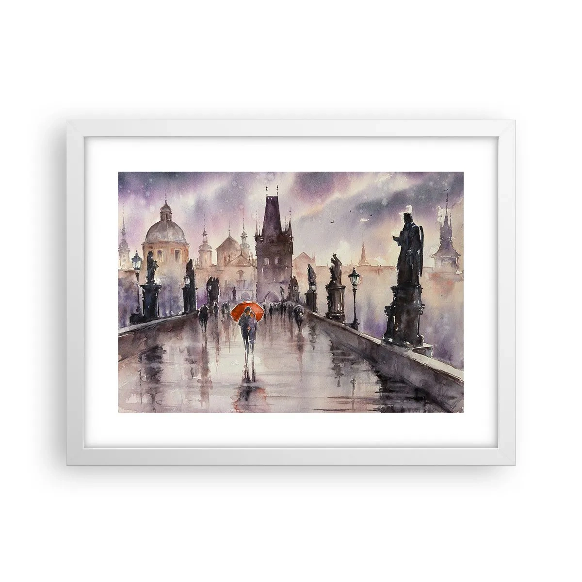 Pôster em moldura branca - Pessoas não mudam - 40x30 cm