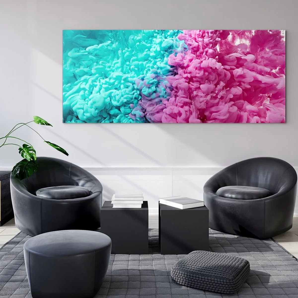 Quadro em vidro - Confronto decisivo - 100x40 cm