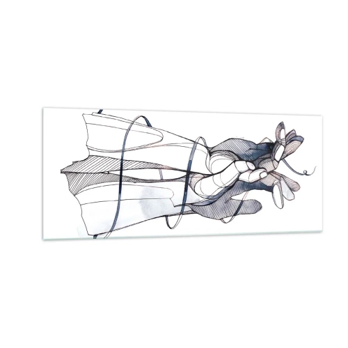 Quadro em vidro - Estudo do toque - 100x40 cm