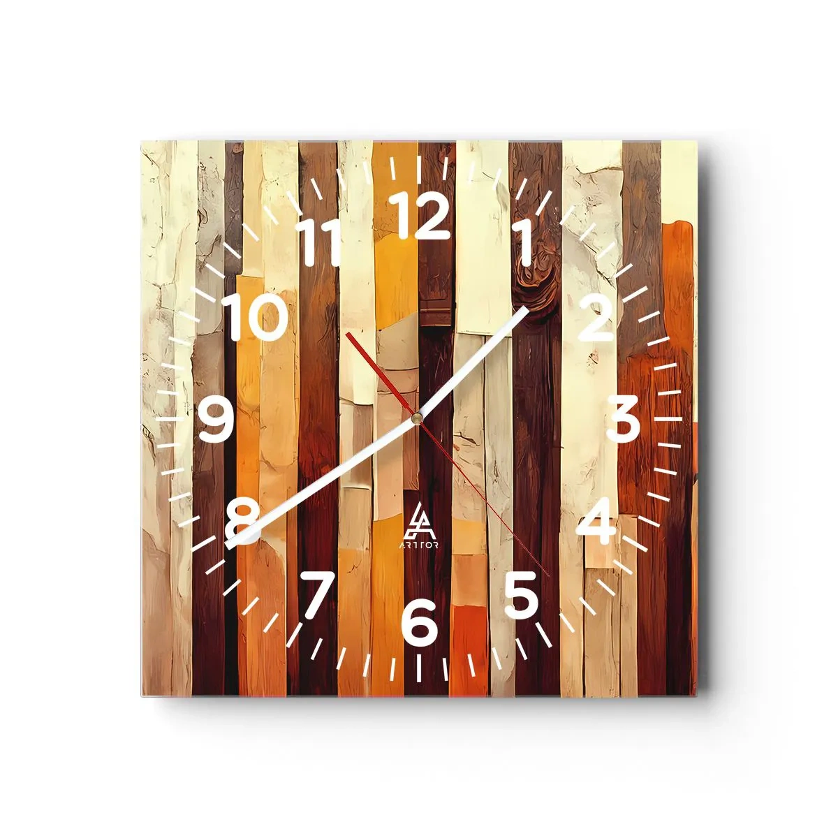 Relógio de parede - Relógio em vidro - Hino das árvores da floresta - 30x30 cm