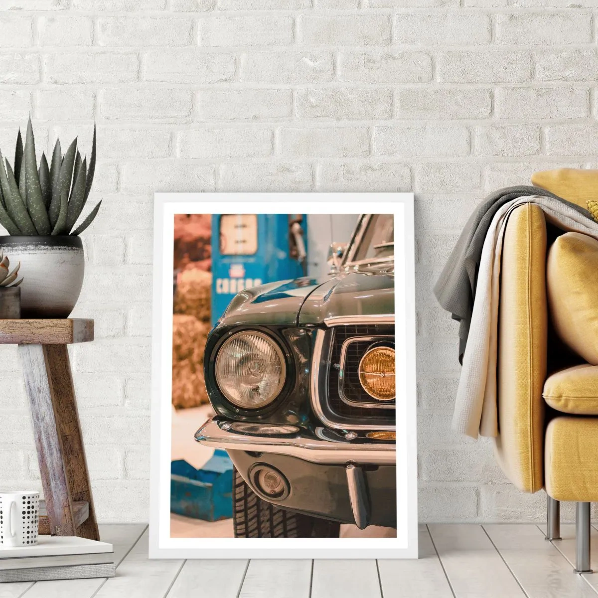 Pôster em moldura branca - Encontro com uma lenda - 40x50 cm