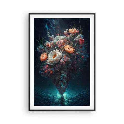 Pôster com moldura preta - Um estranho jardim - 61x91 cm