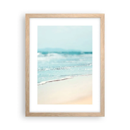 Pôster com moldura de carvalho claro - Calor e ruído - 30x40 cm