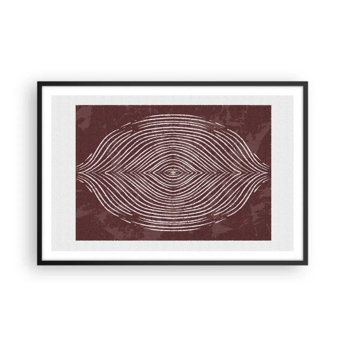 Pôster com moldura preta - O espaço fala - 91x61 cm