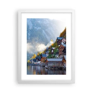 Pôster em moldura branca - Atmosfera alpina - 30x40 cm