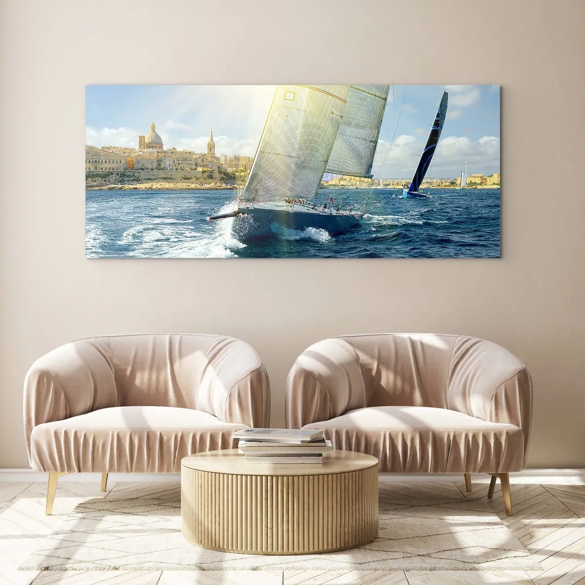 Quadro em vidro - É hora de deixar a cidade - 140x50 cm