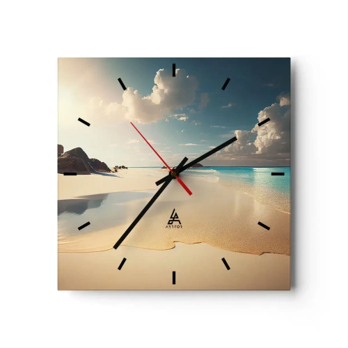 Relógio de parede - Relógio em vidro - Um dia de sonho - 30x30 cm