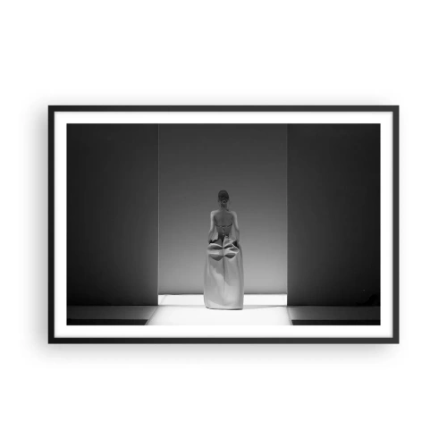 Pôster com moldura preta - Simplicidade refinada - 91x61 cm